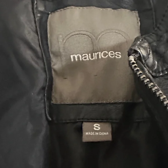 Women's Black Faux Leather Jacket - Picture 5 of 8